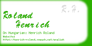 roland henrich business card